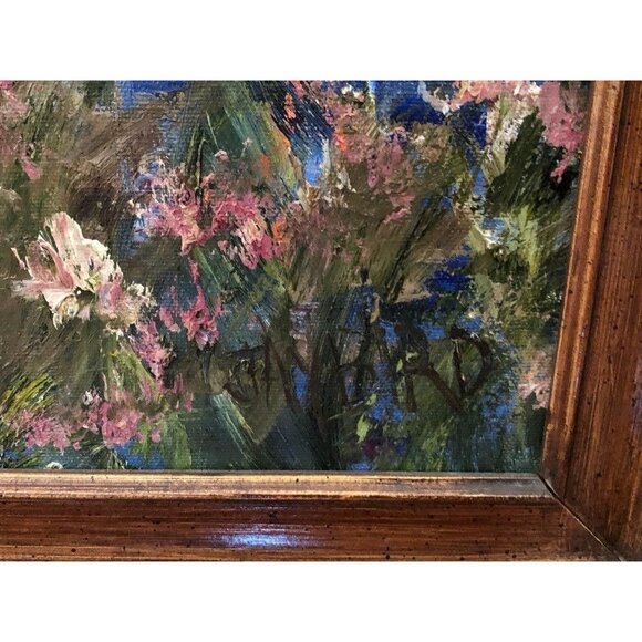 Original Oil Painting Jay Bird XL San Diego Hotel Del Coronado Seascape Framed - Picture 4 of 7